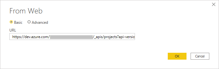 Adding web query for projects